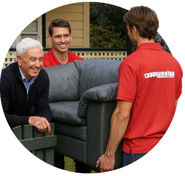 1300 men carrying couch